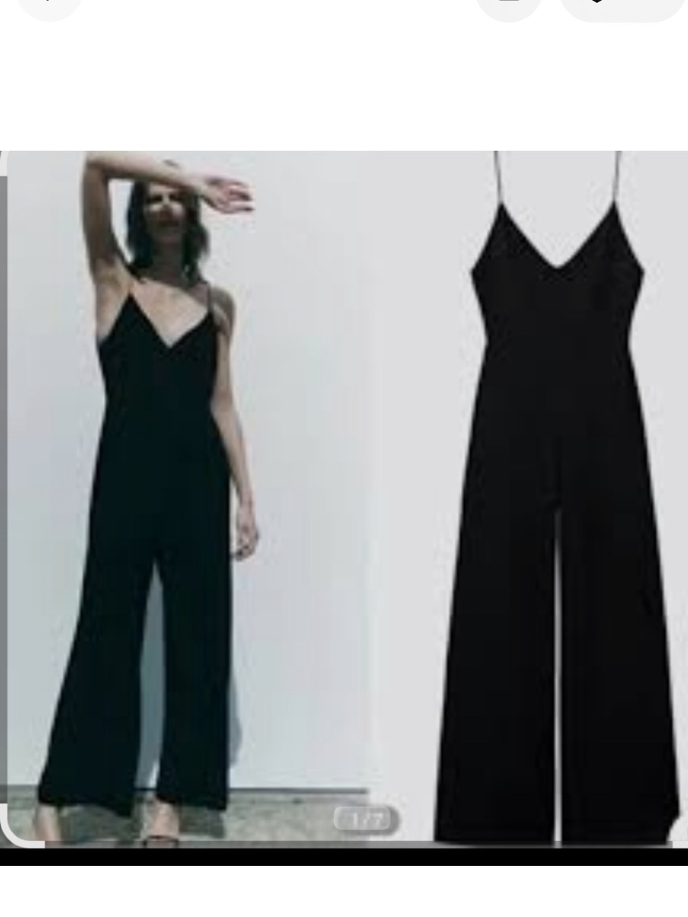 Zara Black Jumpsuit with Wide-Leg Design